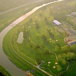 Gold course aerial view